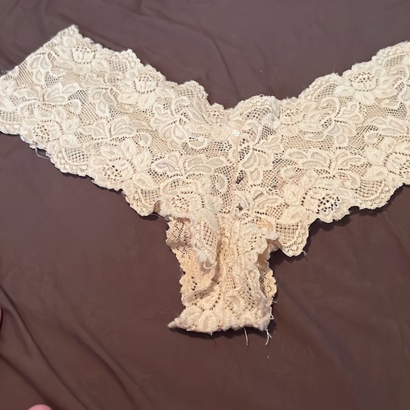 Lacy Tan booty shorts by Frederick’s of Hollywood - Picture 2 of 6